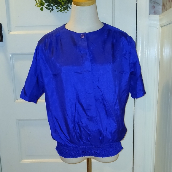 Impressions Royal Blue Blouse - Picture 1 of 3